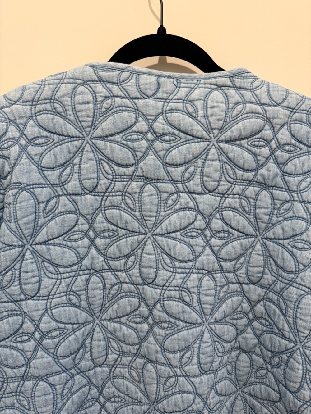 C&C California Light Blue Quilted Tie-Front Jacket - Picture 9 of 9